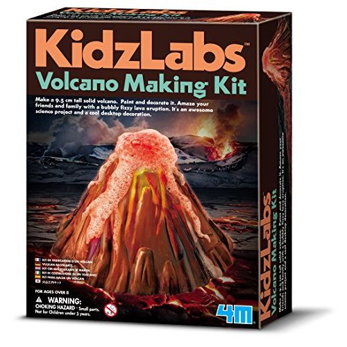  4M KidzLabs Volcano Making Kit - DIY Geology Chemistry Lab STEM Toys Gift for Kids & Teens, Boys & Girls, Model:3431