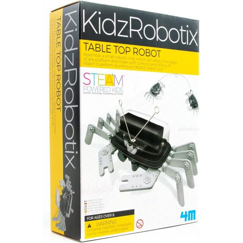  [아마존베스트]4M 5576 Table Top Robot - DIY Robotics Stem Toys, Engineering Edge Detector Gift for Kids & Teens, Boys & Girls (Packaging May Vary)