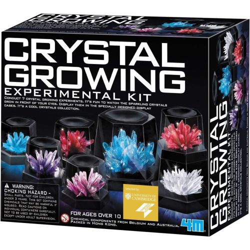  [아마존베스트]4M 5557 Crystal Growing Science Experimental Kit - Easy DIY Stem Toys Lab Experiment Specimens, A Great Educational Gift for Kids & Teens, Boys & Girls