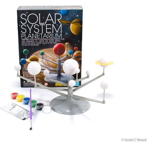 [아마존베스트]4M 3427 Solar System Planetarium - DIY Glow In The Dark Astronomy Planet Model Stem Toys Gift for Kids & Teens, Girls & Boys