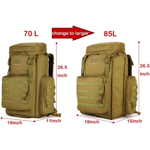  4land Large Backpacking Backpack for Men,2022 Upgraded Extra Large Camping Hiking Backpack, 60L70L85L Oversized Rucksack