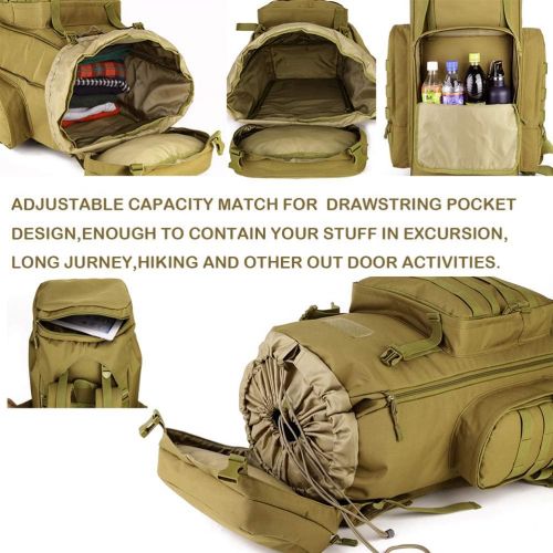  4land Large Backpacking Backpack for Men,2022 Upgraded Extra Large Camping Hiking Backpack, 60L70L85L Oversized Rucksack