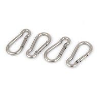 4mm Thickness Spring Loaded Gate Locking Carabiner Snap Hook 40mm Long 4PCS by Unique Bargains