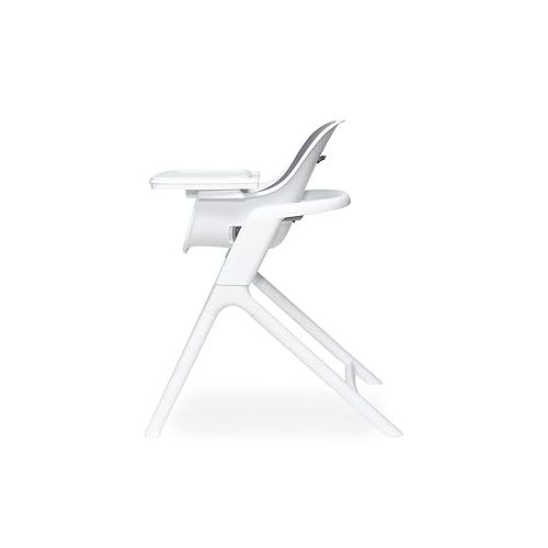 포맘스 4moms Connect High Chair, One-Handed Magnetic Tray Attachment, White/Grey