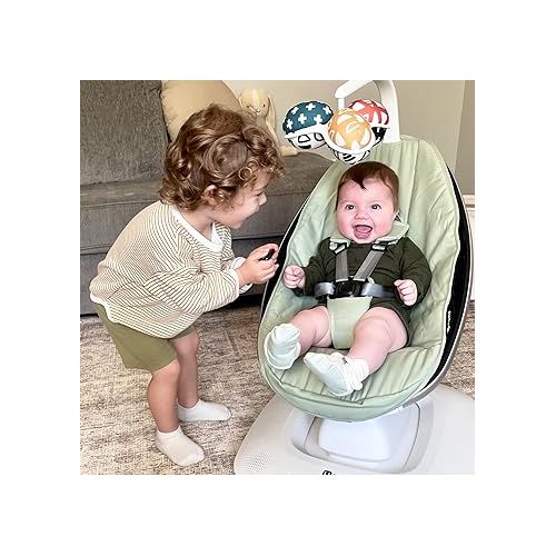 포맘스 4moms MamaRoo Multi-Motion Baby Swing, Bluetooth Enabled with 5 Unique Motions, Sage