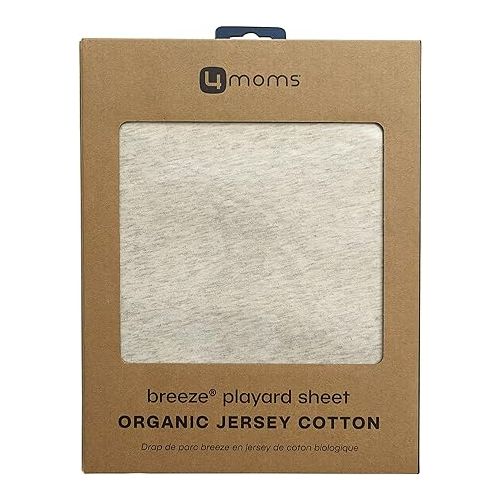 포맘스 4moms Breeze Playard Organic Jersey Cotton Sheet, Machine Washable, Oatmeal