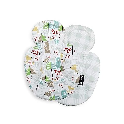 포맘스 4moms RockaRoo and MamaRoo Little Forest Infant Insert, Machine Washable, Soft, Plush Fabric, Reversible Design