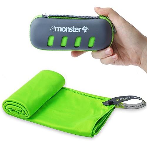 포맘스 4Monster Microfiber Towel, Travel Towel, Camping Towel, Fast Drying, Soft Light Weight, Suitable for Gym, Beach, Swimming, Backpacking and More