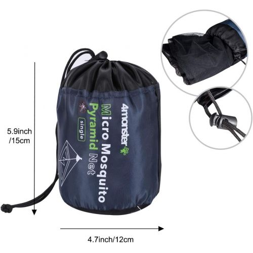 포맘스 4Monster Camping Insect Net with Carry Bag, Compact and Lightweight, Fits Bed,Sleeping Bags,Tent (Single)