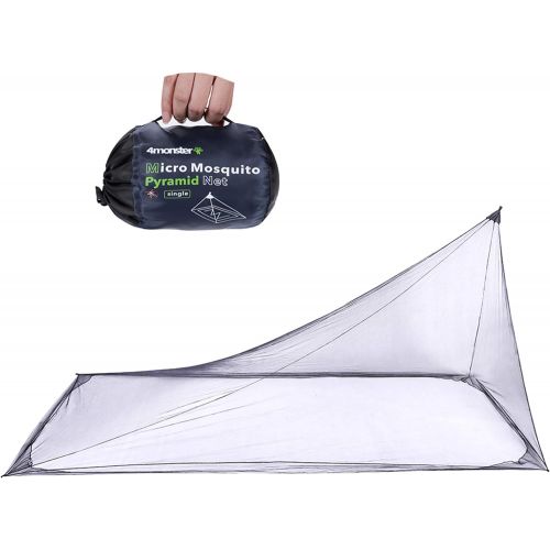 포맘스 4Monster Camping Insect Net with Carry Bag, Compact and Lightweight, Fits Bed,Sleeping Bags,Tent (Single)