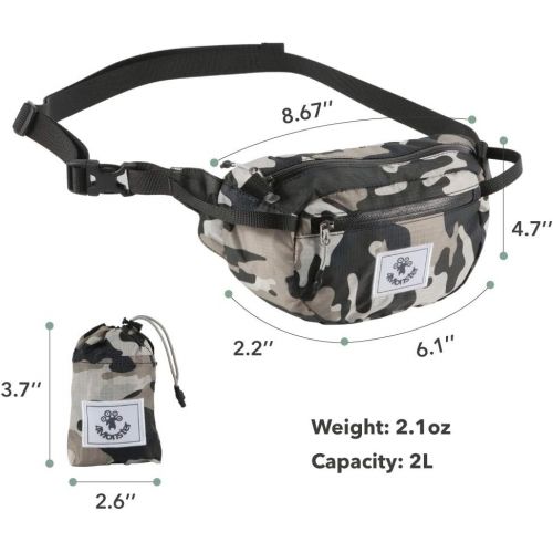 포맘스 4Monster Hiking Waist Packs Portable,Water Resistant Fanny Bags Lightweight with Adjustable Strap
