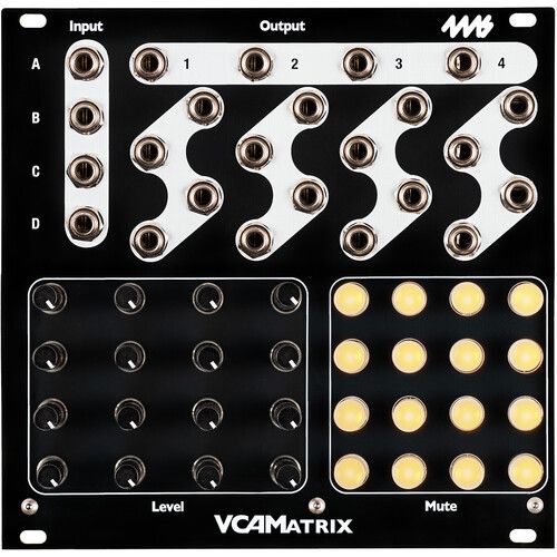  4ms VCA Matrix Eurorack Module DIY Faceplate (Black)