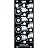 4ms Quad Clock Distributor Eurorack Module Faceplate (Black)