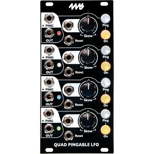  4ms Quad Pingable LFO Eurorack Module Faceplate (Black)