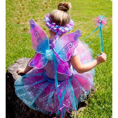  5 Piece Sparkling Magic Hot Pink and Blue Fairy Princess Set
