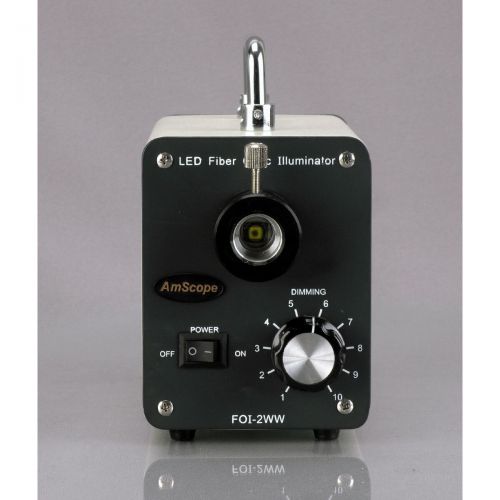  50W LED Fiber Optic Dual Gooseneck Lights Microscope Illuminator by AmScope