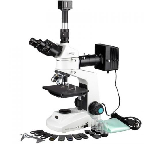  50X-800X Metallurgical Microscope w Polarizing Features + 8MP Camera by AmScope