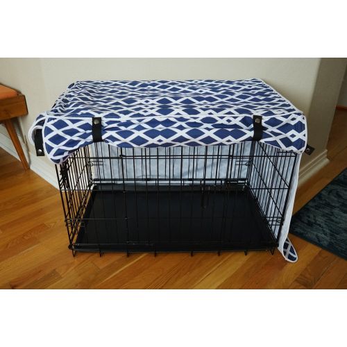  528zone Modern Blue Marine Dog Pet Wire Kennel Crate Cage House Cover (Small, Medium, Large, XL, XXL)