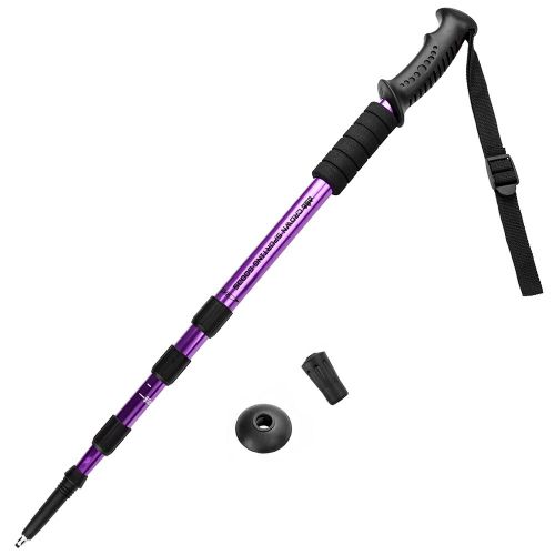  53" Purple Shock-Resistant Adjustable Trekking Pole