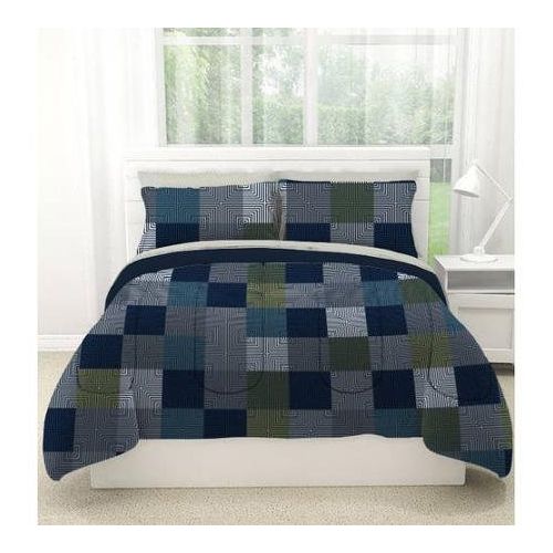  554396577 American Original Geo Blocks Bed in a Bag Bedding Comforter Set