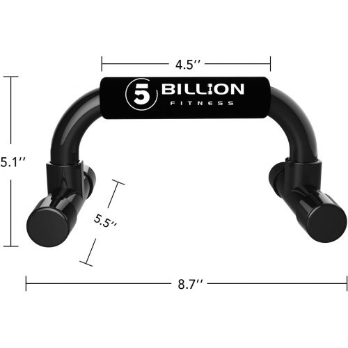  5BILLION FITNESS 5BILLION Push Up Bars - Workout for Home Gym & Traveling Fitness - Great for Your Muscle Ups, Pull Ups & Strength Training