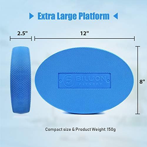  5BILLION FITNESS 5BILLION Balance Pad - Oval - Exercise Pad & Foam Balance Trainer - Wobble Cushion for Physical Therapy, Rehabilitation, Dancing Balance Training