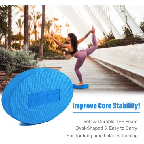  5BILLION FITNESS 5BILLION Balance Pad - Oval - Exercise Pad & Foam Balance Trainer - Wobble Cushion for Physical Therapy, Rehabilitation, Dancing Balance Training