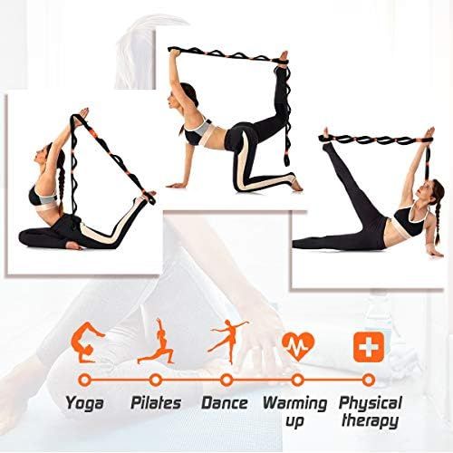  [아마존베스트]5BILLION FITNESS 5Billion Yoga Strap  4 cm Wide  Stretch Strap with Multiple Grip Loops Door Flexibility  Ideal for Hot Yoga, Physical Therapy, Greater Flexibility & Fitness Training