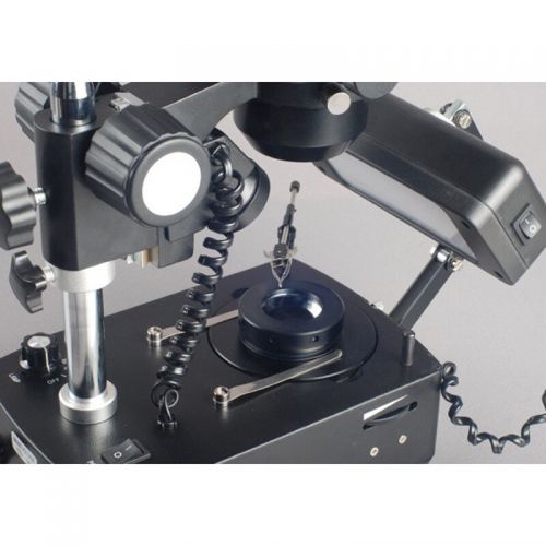  5X-80X Jewelry Gem Trinocular Stereo Microscope with Three Lights by AmScope
