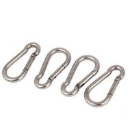 5mm Thickness Spring Carabiner Snap Hook Hanger Locking Hardware 4PCS by Unique Bargains