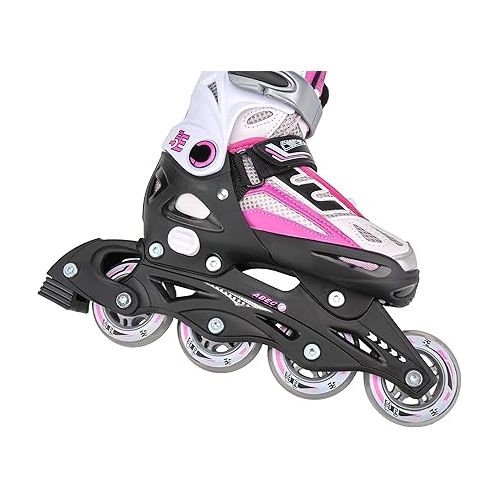  5th Element Kids Adjustable Inline Skates for Boys and Girls with Ankle Support Roller Skates-Includes Skate Bag