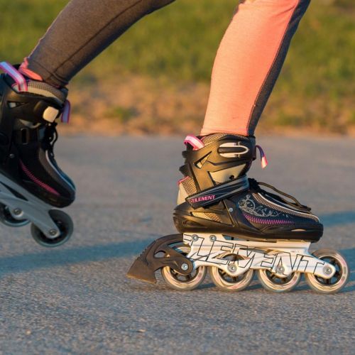  [아마존베스트]5th Element Lynx LX Womens Recreational Inline Skates, Black and Pink