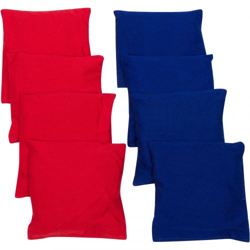  6" Starter Set Cornhole Bean Bags (Set of 8) -By Simply Sports (Red, Blue)