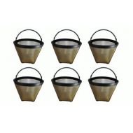 6 Cuisinart 4 Cup Gold Tone Coffee Filter, Part # GTF4
