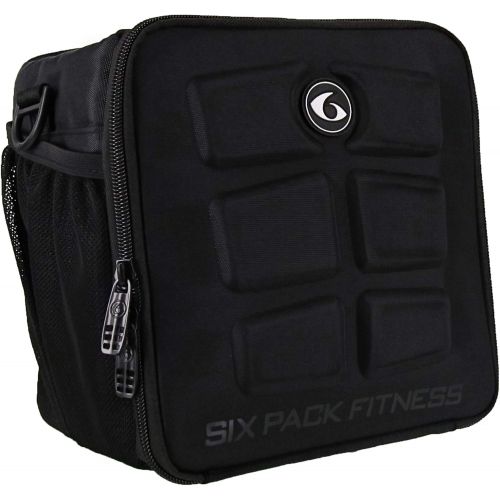  6 Pack Fitness Cube Americas #1 Choice in Meal Management 3 - Meal (Stealth Black)