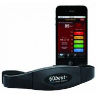 60beat Heart Rate Monitor for iPhone, Android & ANT Plus Devices, Black