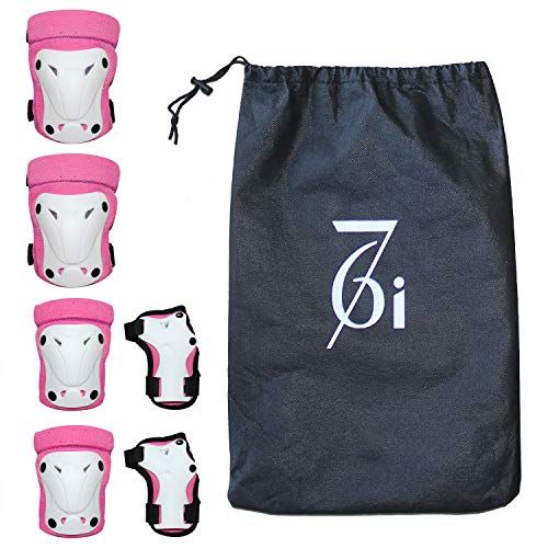  67i Kids Protective Gear Knee Pads for Kids Knee Pads Elbow Pads Wrist Guards 3 in 1 Protective Gear Set for Skating Cycling Roller Blading Inline Skating Scooter Riding Sports