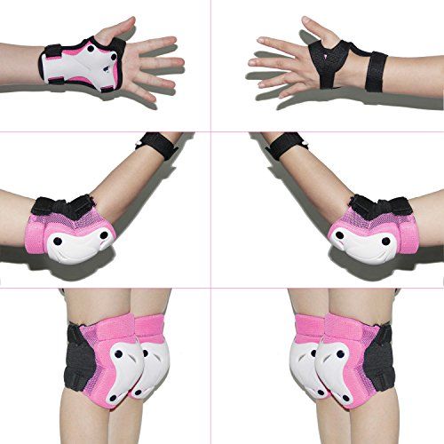  67i Kids Protective Gear Knee Pads for Kids Knee Pads Elbow Pads Wrist Guards 3 in 1 Protective Gear Set for Skating Cycling Roller Blading Inline Skating Scooter Riding Sports