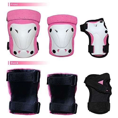  67i Kids Protective Gear Knee Pads for Kids Knee Pads Elbow Pads Wrist Guards 3 in 1 Protective Gear Set for Skating Cycling Roller Blading Inline Skating Scooter Riding Sports