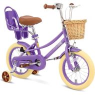 67i Kids Bike Bicycle for Kids Ages 2-12 Years Old Bike for Girls Boys Toddler Bike with Training Wheels 12 14 16 20 Inch Kids Bicycles with Basket and Doll Seat