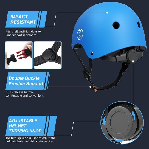  67i Skateboard Helmet Adult Bike Helmet CPSC Certified Adjustable and Protection for Skating Helmet Adults Multi-Sports Cycling Skateboarding Scooter Roller Skate Inline Skating Ro