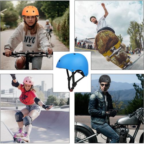  67i Skateboard Helmet Adult Bike Helmet CPSC Certified Adjustable and Protection for Skating Helmet Adults Multi-Sports Cycling Skateboarding Scooter Roller Skate Inline Skating Ro