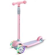 67i Scooters for Kids Scooters 3 Wheel for Toddler Scooter for Girls Boys 4 Adjustable Height Lean to Steer with Wide Deck PU Flashing Wheels for Children 3 to 12 Years Old