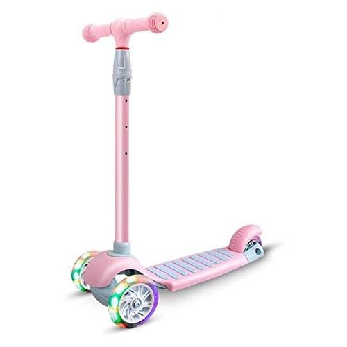  67i Scooters for Kids Scooters 3 Wheel for Toddler Scooter for Girls Boys 4 Adjustable Height Lean to Steer with Wide Deck PU Flashing Wheels for Children 3 to 12 Years Old