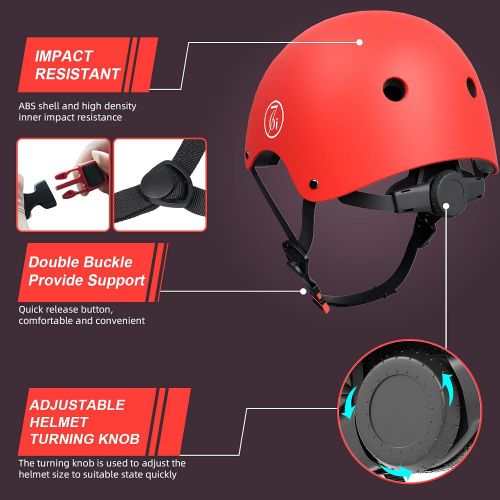  67i Skateboard Helmet Adult Bike Helmet Adjustable and Protection for Skating Helmet Adults Multi-Sports Cycling Skateboarding Scooter Roller Skate Inline Skating Rollerblading