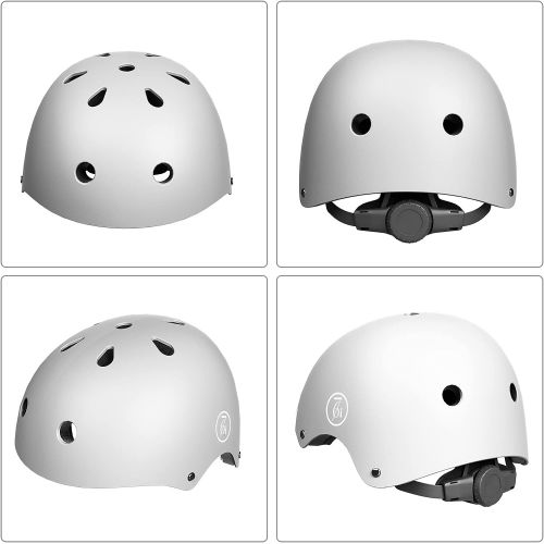  67i Skateboard Helmet Adult Bike Helmet Adjustable and Protection for Skating Helmet Adults Multi-Sports Cycling Skateboarding Scooter Roller Skate Inline Skating Rollerblading