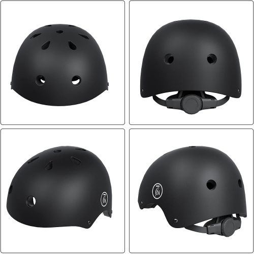  67i Skateboard Helmet Adult Bike Helmet Adjustable and Protection for Skating Helmet Adults Multi-Sports Cycling Skateboarding Scooter Roller Skate Inline Skating Rollerblading