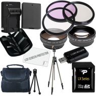 6Ave Canon T3 and T5 Accessory Saver Kit (58mm Wide Angle Lens + 58mm 2X Telephoto Lens + 58mm 3 Piece Filter Kit + 32GB SDHC Memory + Extended Life Battery + AcDc Charger + USB Card R