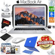 6Ave Apple 13.3 MacBook Air 128GB SSD MQD32LL/A + iBenzer Basic Soft-Touch Series Plastic Hard Case & Keyboard Cover Apple MacBook Air 13-inch 13 (Blue) + 3 Foot Lightning USB Cabl