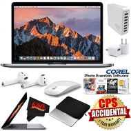 6Ave Apple 13.3 MacBook Pro (Space Gray) 256GB SSD + Padded Case MacBook + Travel USB 5V Wall Charger iPhoneiPad (White) Bundle